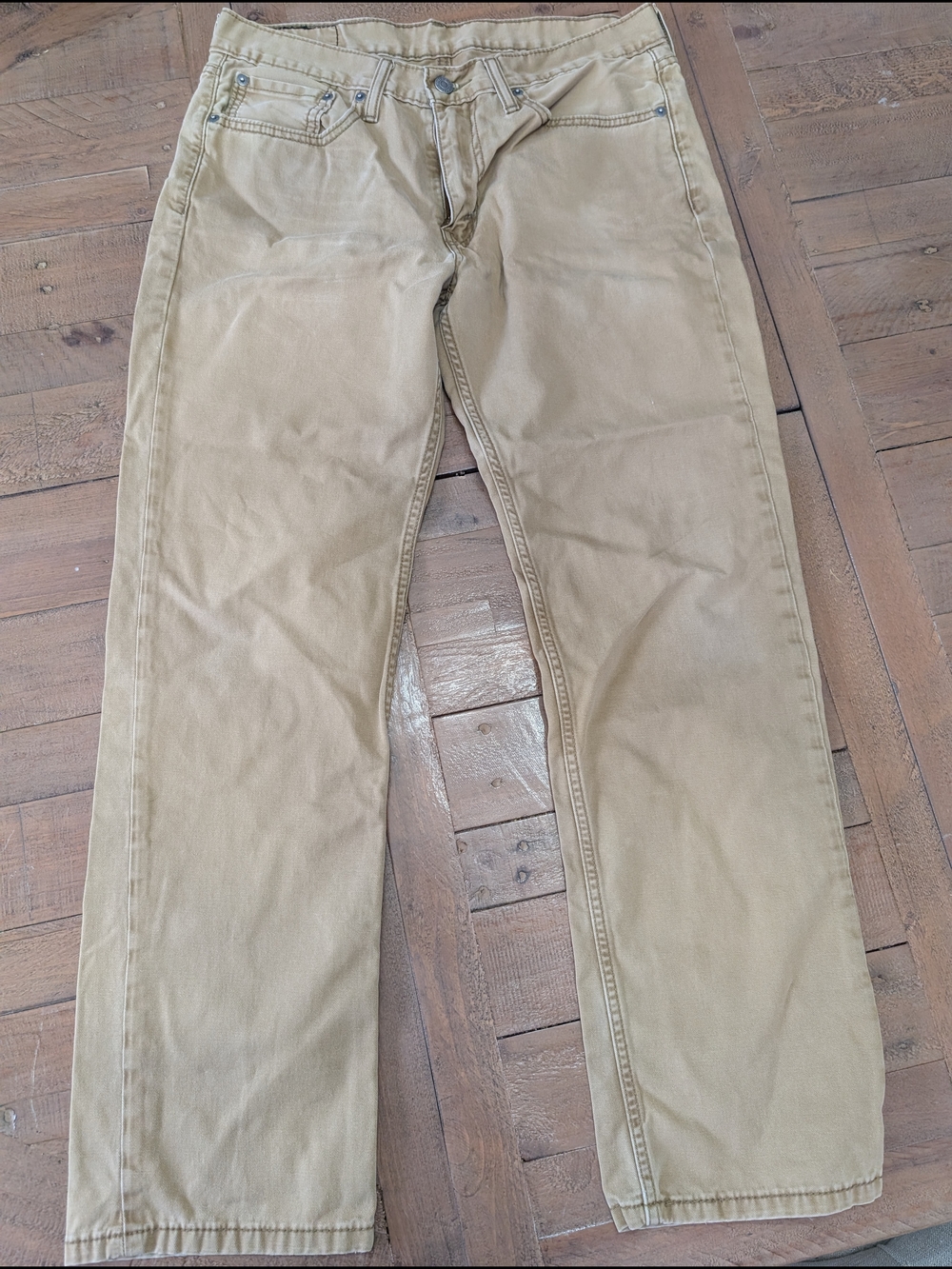 Levi's Khaki Straight-Leg Chinos in Tan
